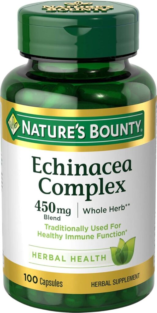 Natural cold remedies with Echinacea complex immune system support supplement
