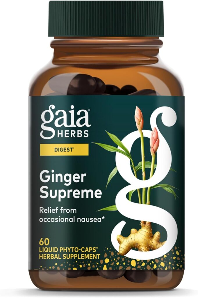 Gaia Herbs Ginger Supreme for nausea relief during Rybelsus vs Ozempic therapy