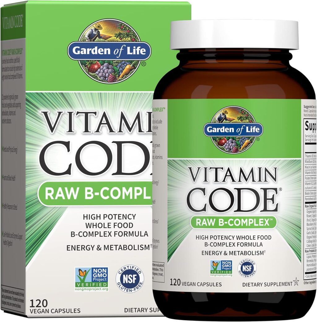 Garden of Life Vitamin B-Complex with probiotics - Best Probiotics for Adults energy recovery