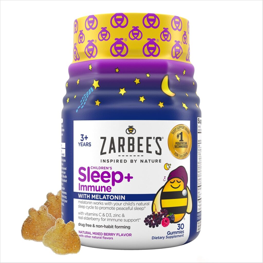Zarbees kids sleep gummies for Melatonin dosage guide for kids and adults