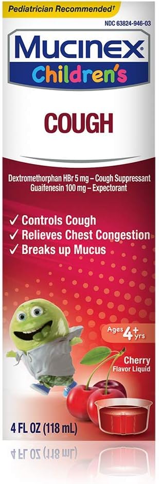 Children's Mucinex Dosage Chart for liquid cough a