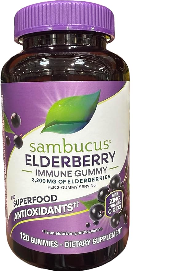 Nature's Way Sambucus Elderberry Gummies dosage for immune support