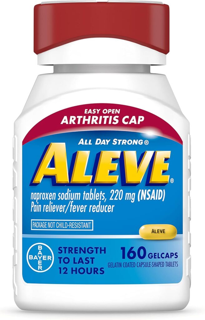 Aleve pain relief and Naproxen dosage chart guide