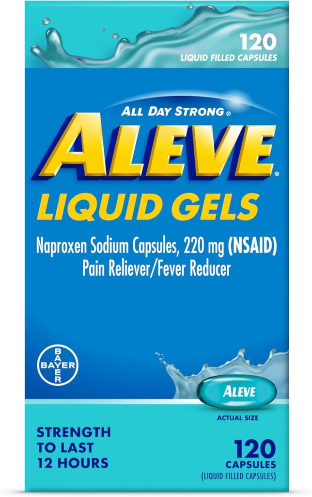 Aleve pain relief and Naproxen dosage chart guide