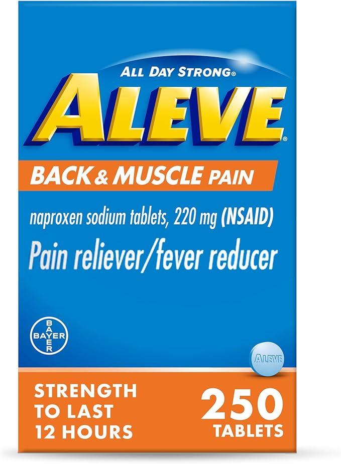 Aleve pain relief and Naproxen dosage chart guide
