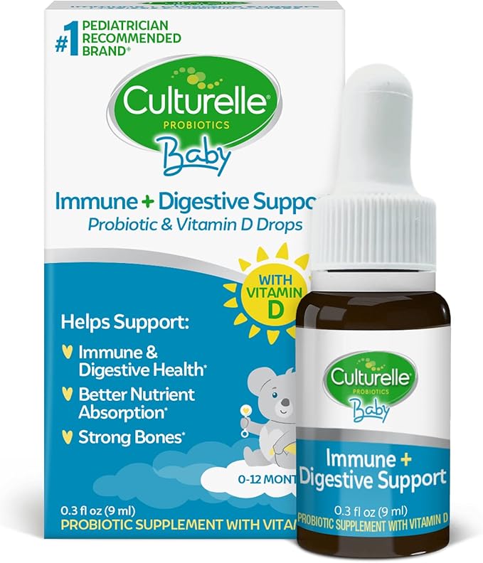 Culturelle Baby probiotic drops to take with pediatric Clarithromycin dosage guide