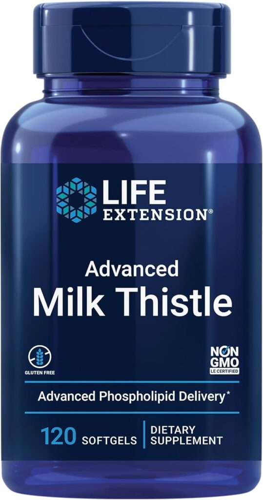 Life Extension Advanced Milk Thistle supplement for liver detox and hepatocyte protection