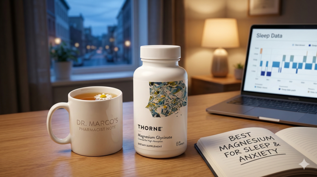Thorne Magnesium Glycinate guide for sleep and anxiety relief.