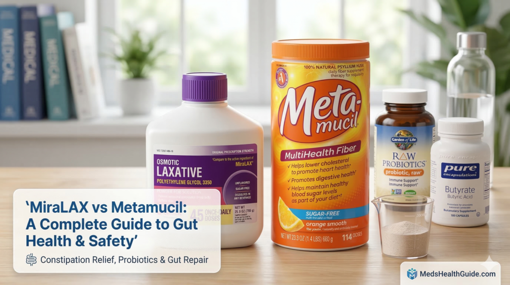 MiraLAX vs Metamucil for constipation comparison guide
