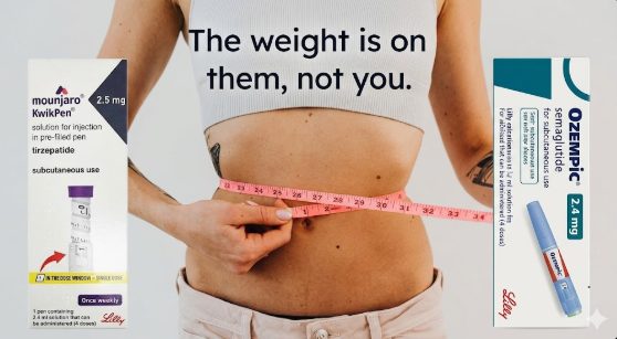 Comparison chart of Mounjaro vs Ozempic for weight loss dosage and efficacy.