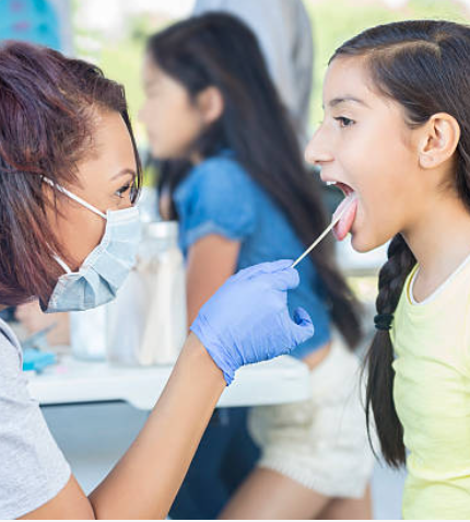 Augmentin treatment for strep throat with throat swab diagnosis and side effect prevention