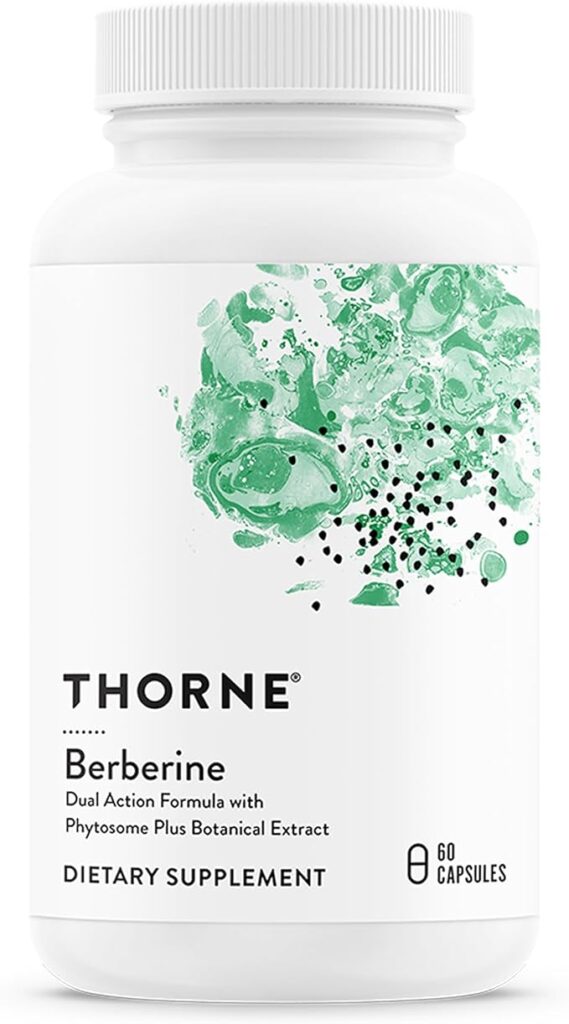 Thorne Berberine HCl for healthy insulin response and glucose metabolism support.