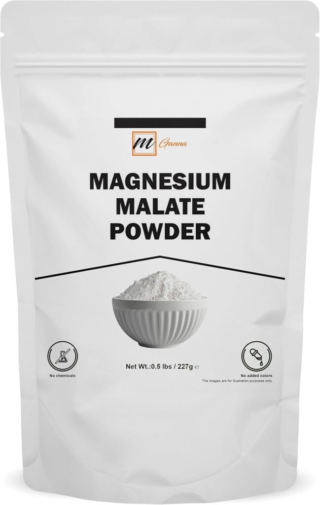Pure Magnesium Malate Powder 227g for energy production and bioavailability