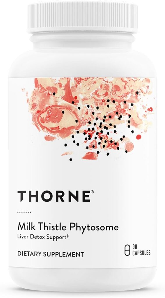 Thorne Siliphos Silybin Phytosome capsules for advanced hepatic support and cell regeneration.