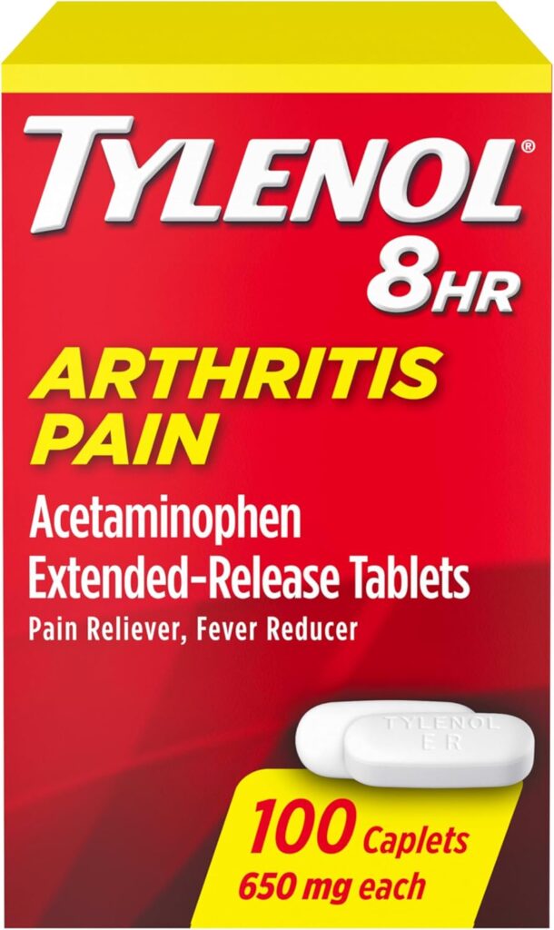 Tylenol 8 HR Arthritis Pain 650mg dosage chart for adults