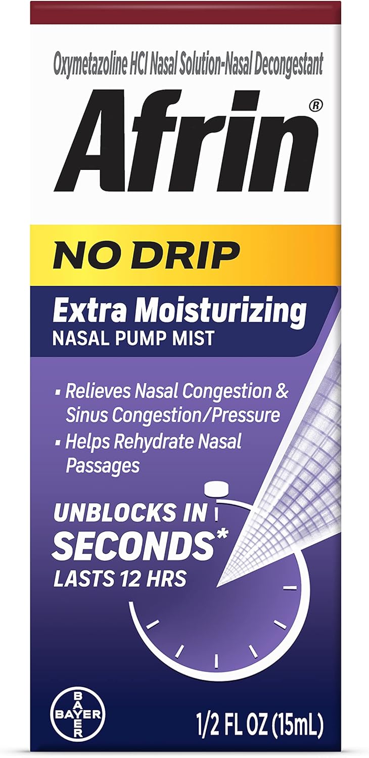 Afrin Dosage Guide: Extra Moisturizing 12 Hour Pump Mist