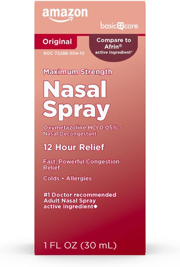 Afrin Dosage Guide: Amazon Basic Care Oxymetazoline Spray
