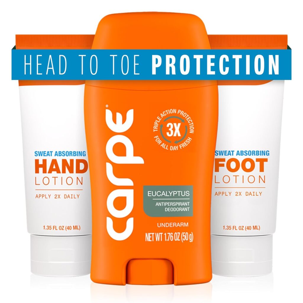 Carpe Head to Toe Kit for Body Odor and Hyperhidrosis
