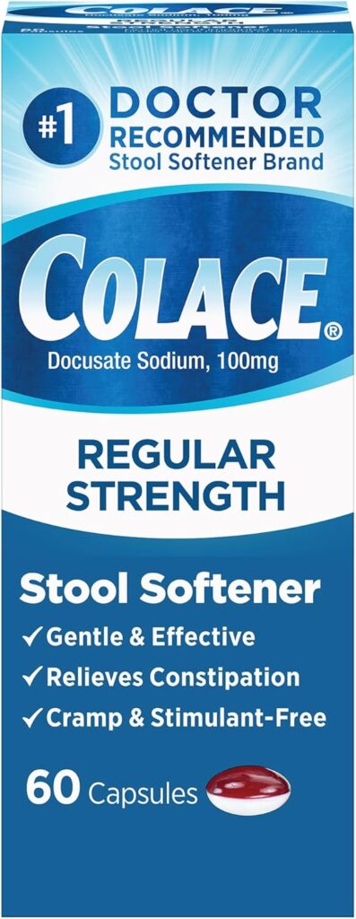 Colace Clear 50mg dye-free stool softener softgels. Gentle and doctor-recommended brand.