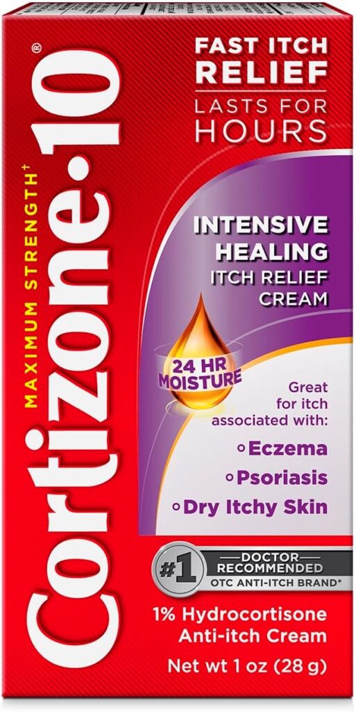 Cortizone-10 Maximum Strength hydrocortisone cream for skin rash and itch relief