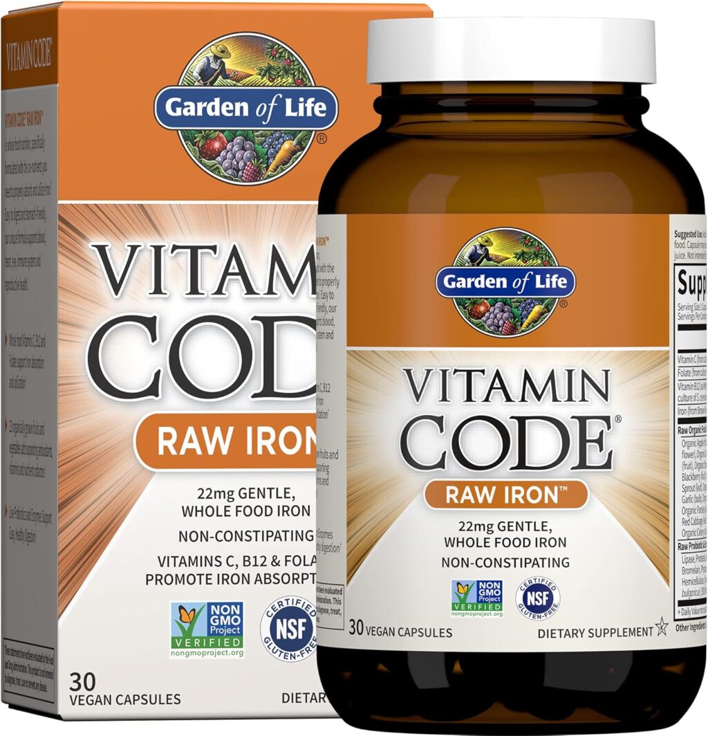 Garden of Life Whole Food Vitamin C - Co-factor for iron supplement constipation and diarrhea control