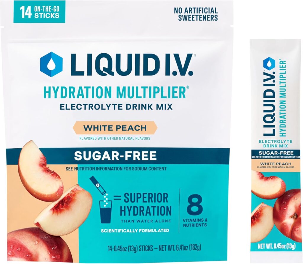 Liquid I.V. Hydration Multiplier Sugar-Free packets for rapid hydration. for Liquid I.V. vs Pedialyte