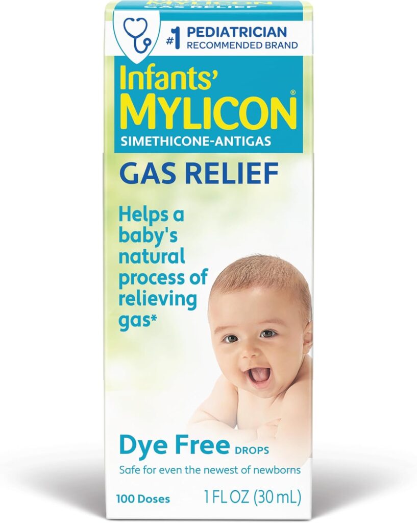 Infants' Mylicon Gas Relief Drops Simethicone dosage syringe for babies.