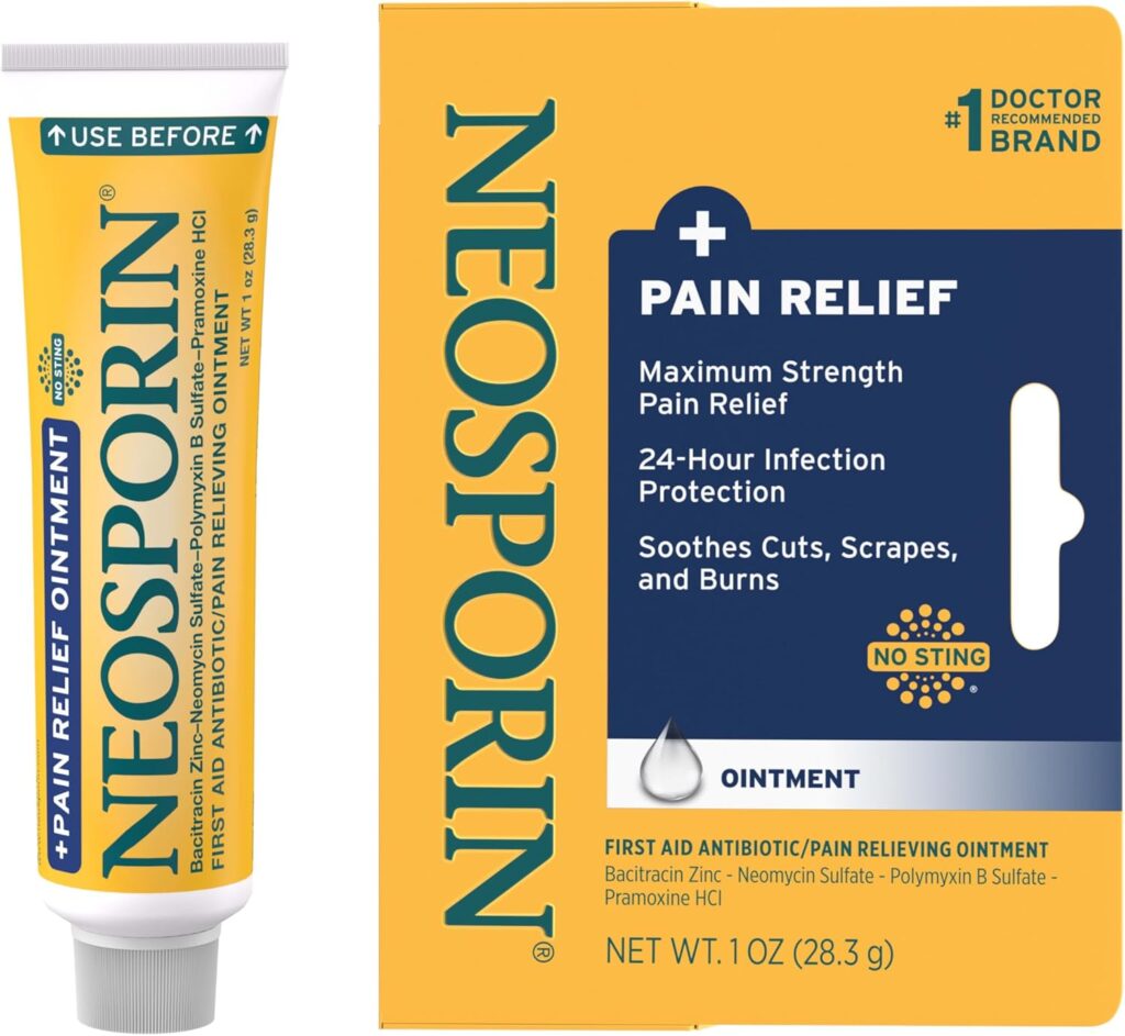 Neosporin + Pain Relief Cream formula application for kids and adults for fast-acting sting relief