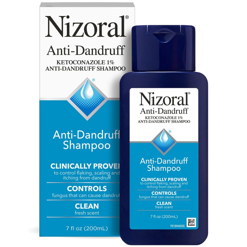 Nizoral Anti-Dandruff Ketoconazole shampoo for scalp health and hair loss prevention