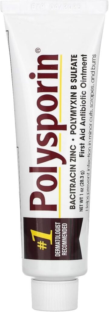 Polysporin First Aid Antibiotic Ointment for Neomycin-free healing suggested in the Neosporin Application Guide