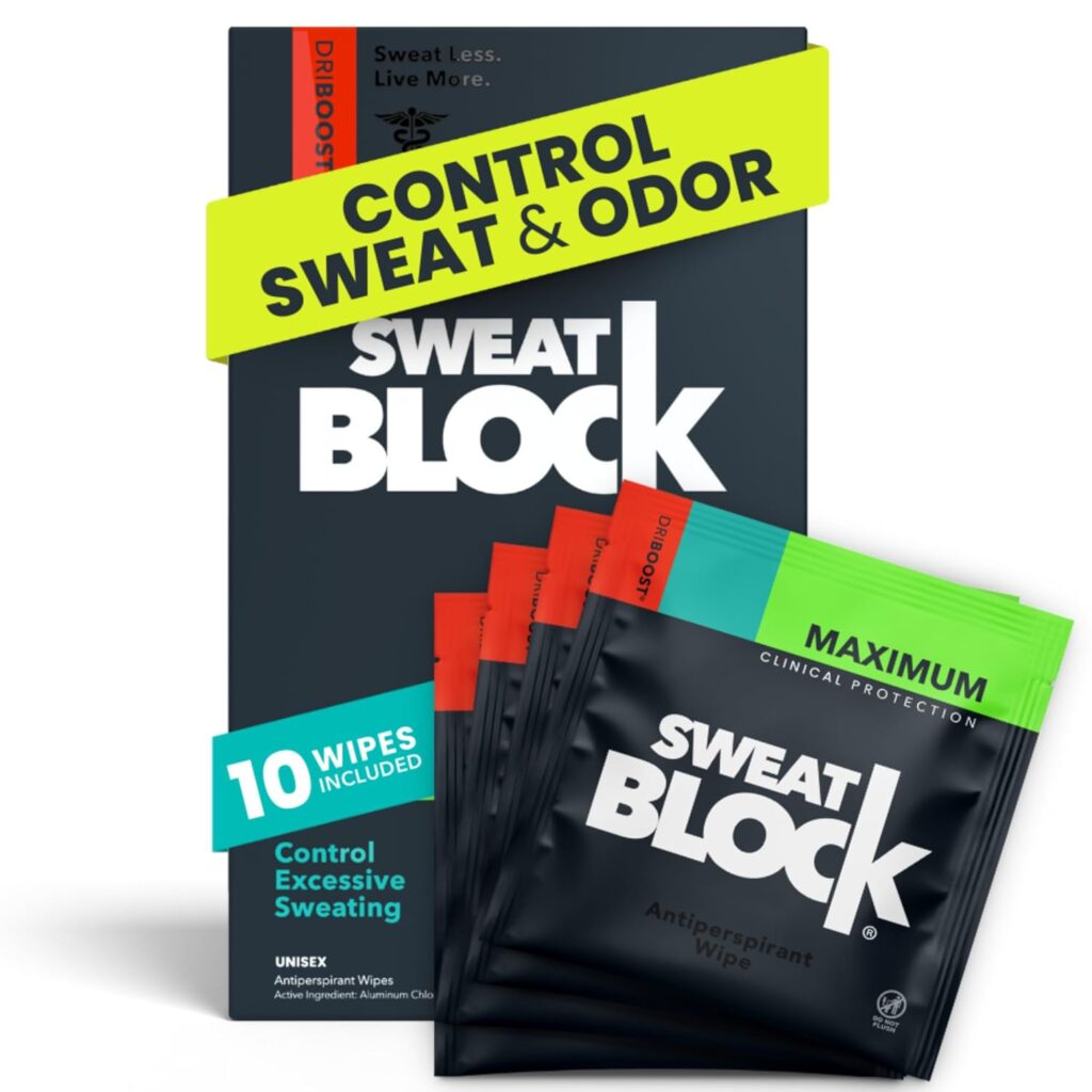 SweatBlock Wipes for Body Odor and Hyperhidrosis