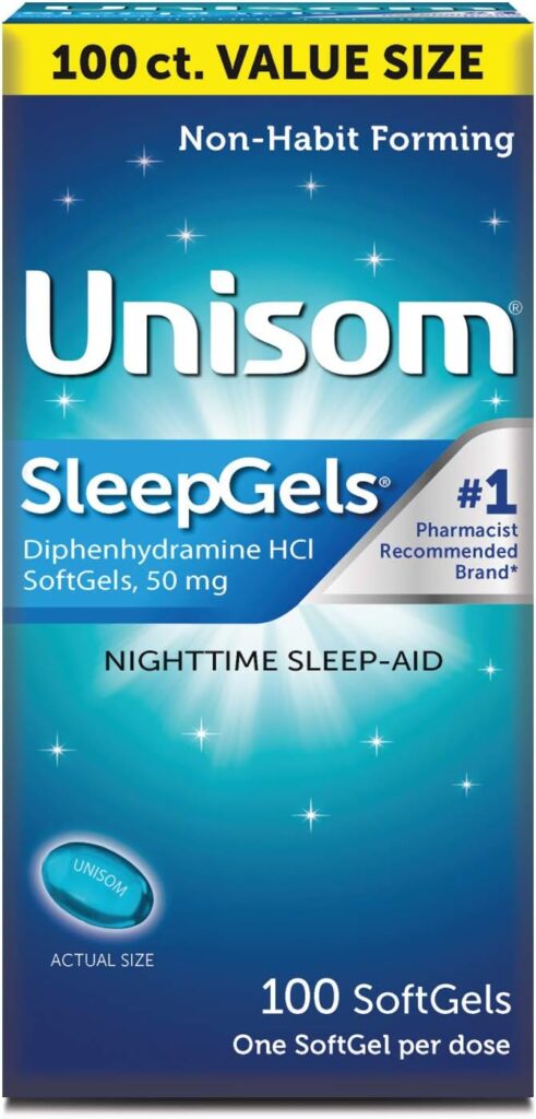 Unisom for SleepGels 50mg liquid gels.