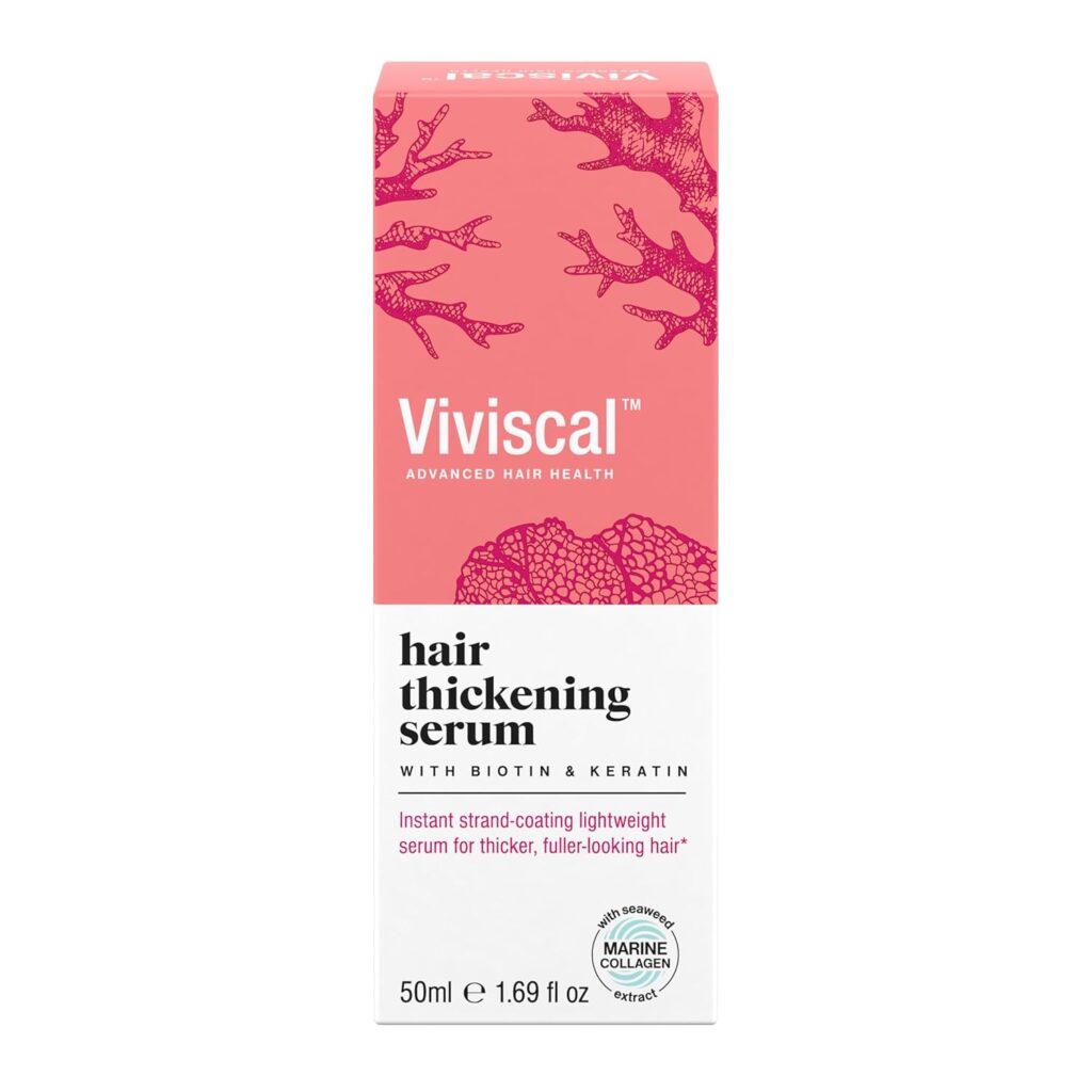 Viviscal Hair Thickening Serum with Biotin for non-drug Minoxidil vs Hair Loss Treatments