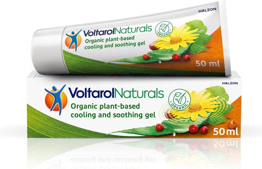 Voltarol Naturals Organic Plant-Based Cooling and Soothing Gel with Arnica. Refer to this Voltaren Gel dosage guide to compare drug-free alternatives for arthritis.