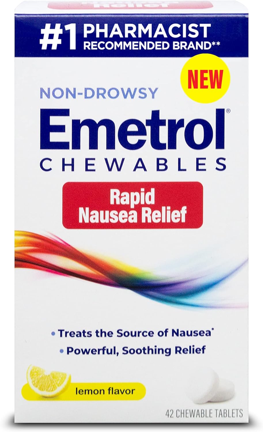 Emetrol dosage chewable tablets lemon flavor for travel nausea